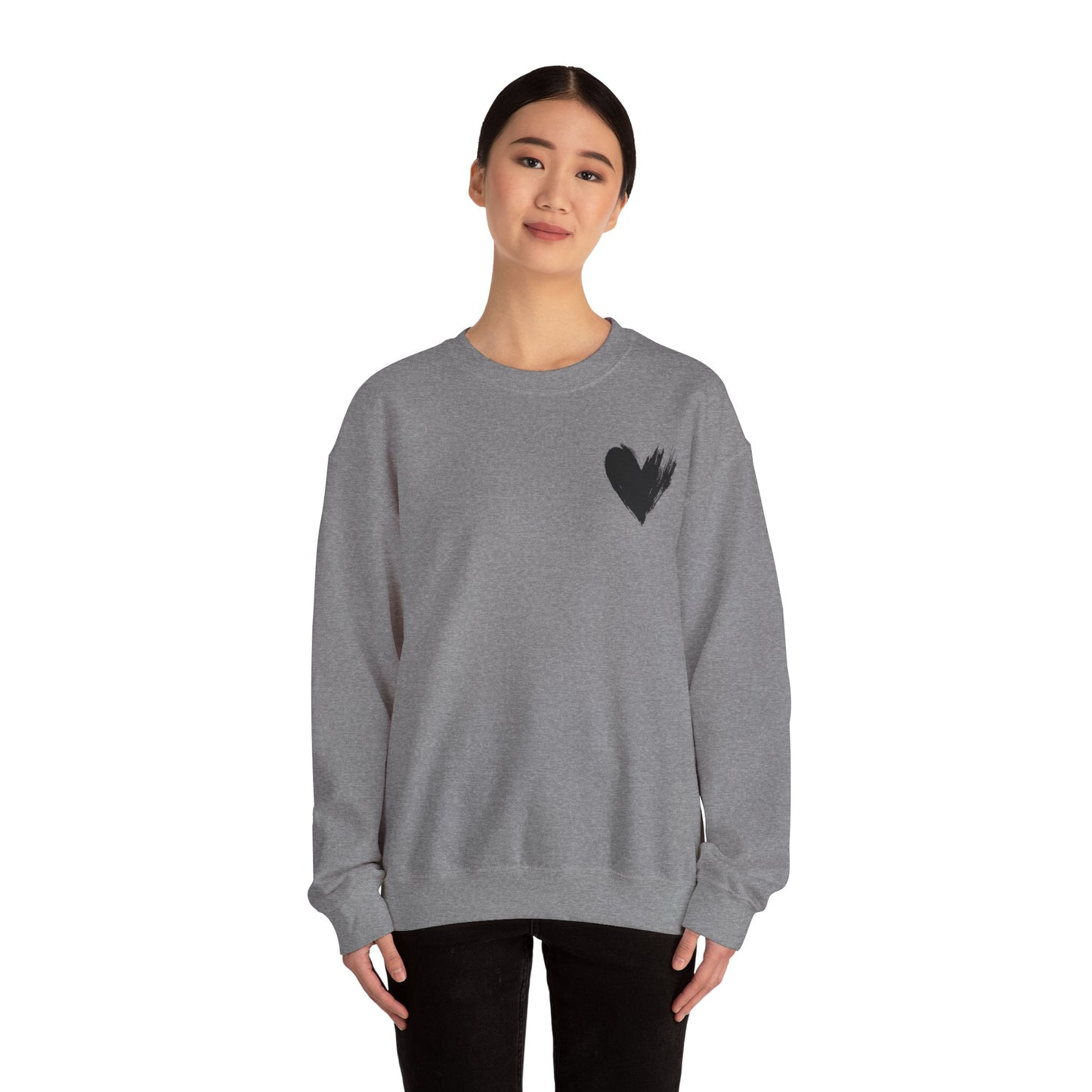 Crewneck Sweatshirt - 'I'm Just a Girl' with Heart Design